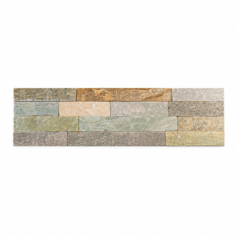 Placchetta in pietra naturale 4 liste Mix Beige