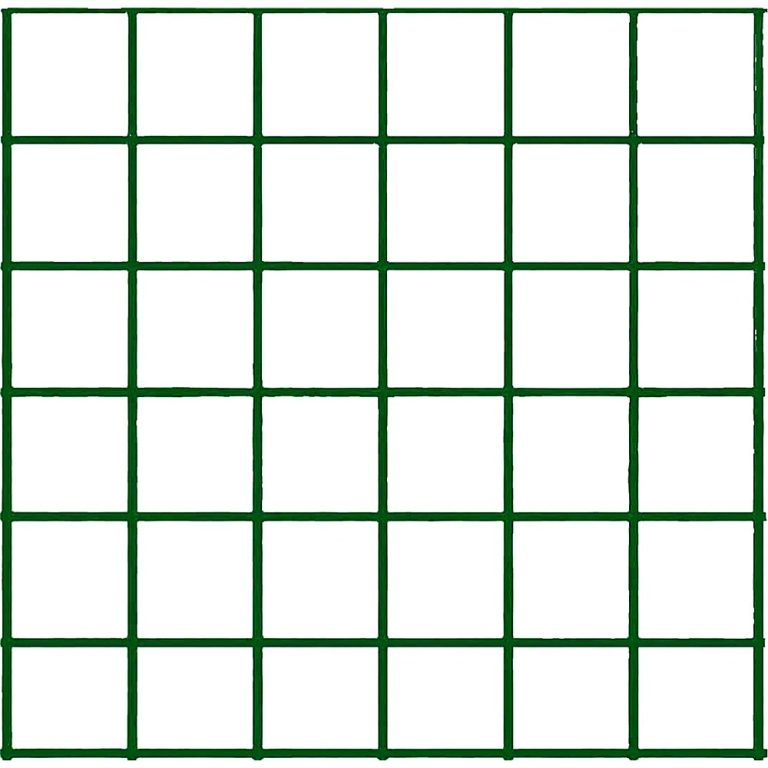 Rete metallica quadrata - plastificata verde